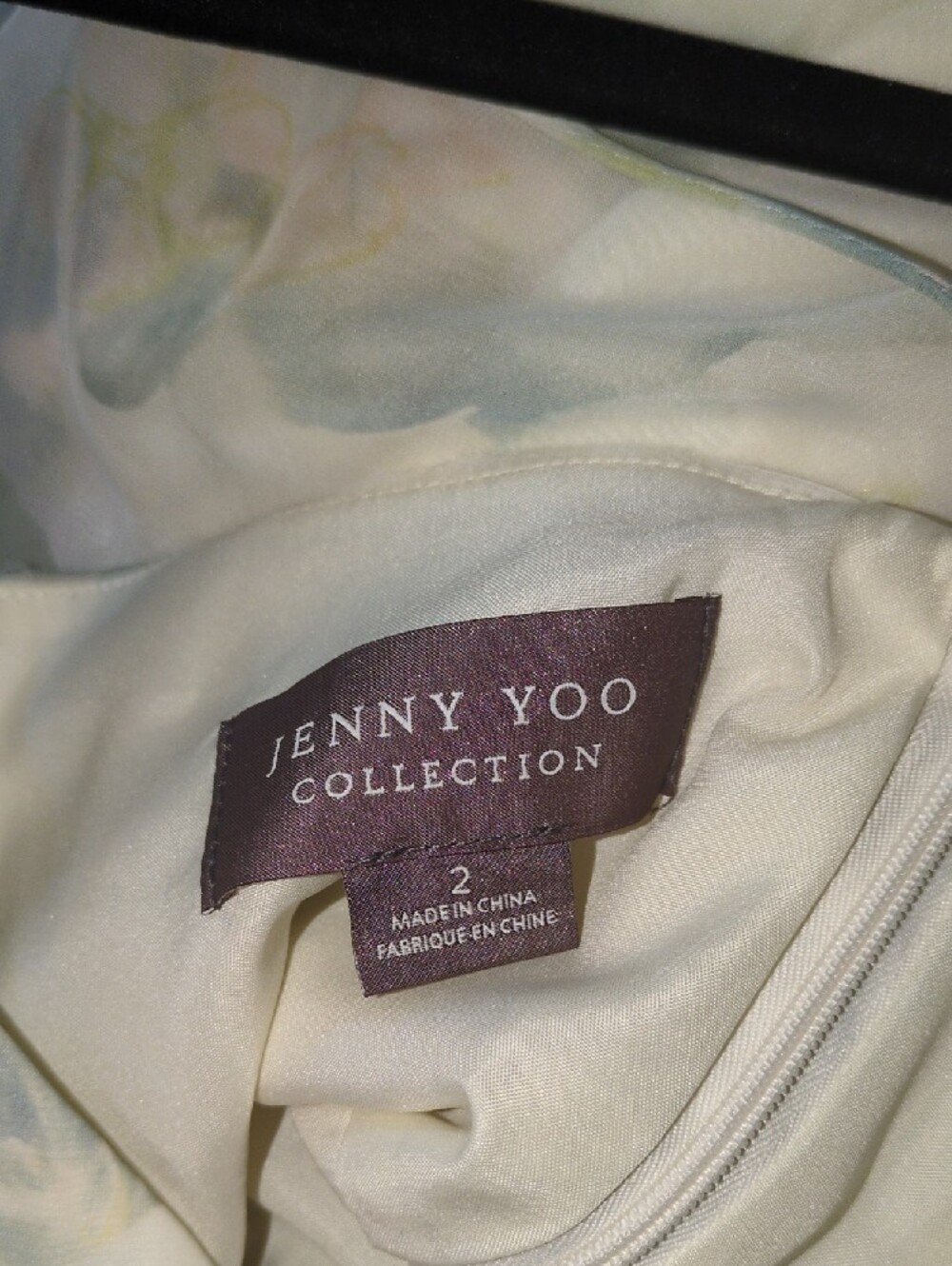 Jenny Yoo Inesse Chiffon Green Pastel Maxi Dress size 2 NWT - Picture 7 of 7